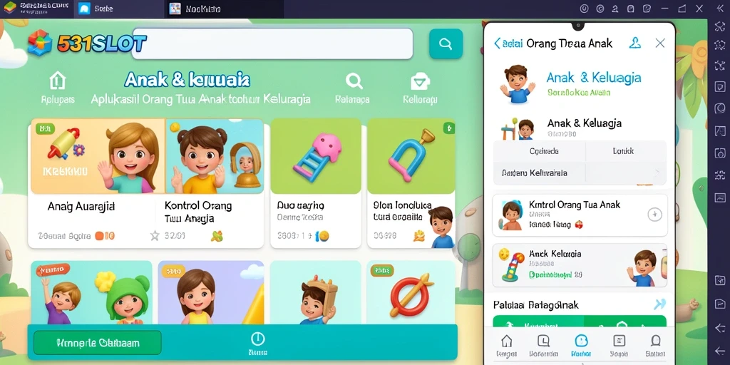 Antarmuka pengguna <strong>531SLOT</strong> dengan fitur kontrol yang intuitif dan mudah dijelajahi.