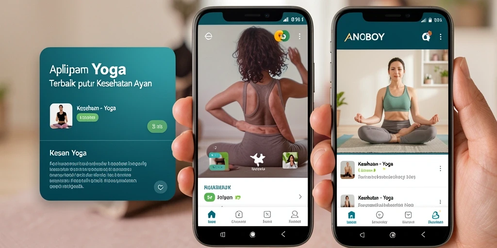 Tampilan antarmuka ANOBOY saat sesi yoga berlangsung.