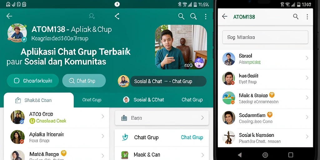 Tampilan antarmuka ATOM138 yang ramah pengguna untuk Chat Grup.