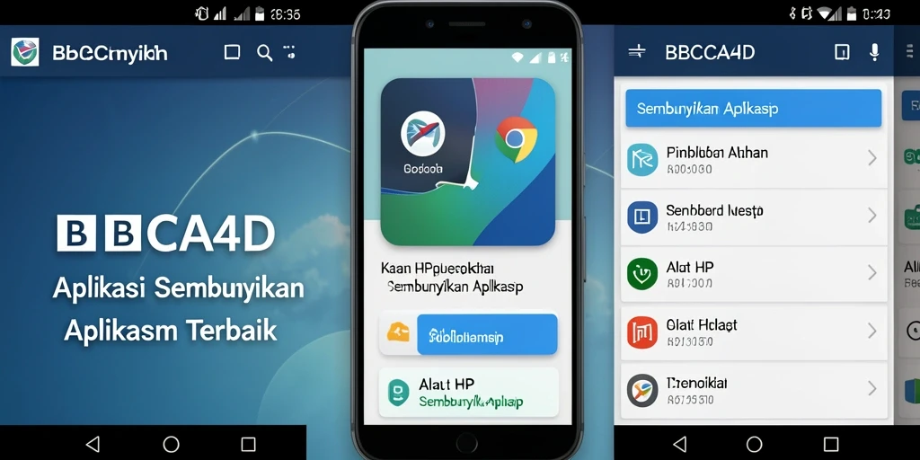 Antarmuka BBCA4D yang menampilkan fungsi Sembunyikan Aplikasi.