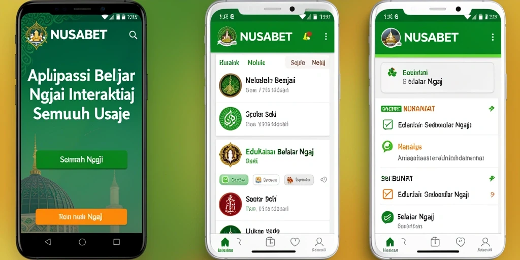 Antarmuka pengguna NUSABET yang sederhana dan mudah dipahami.