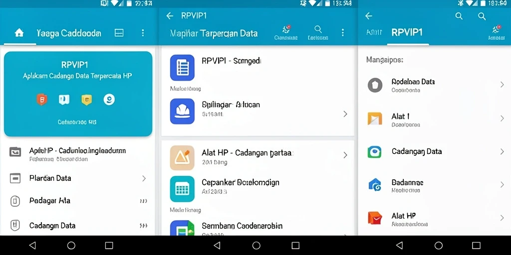 Antarmuka RPVIP1 yang user-friendly untuk pencadangan data.
